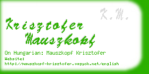 krisztofer mauszkopf business card